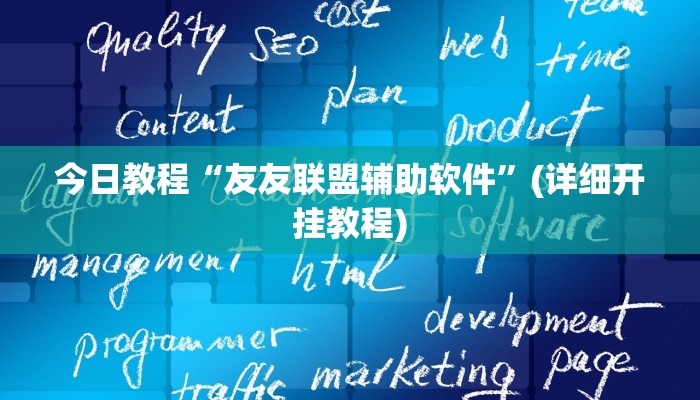 今日教程“友友联盟辅助软件”(详细开挂教程)