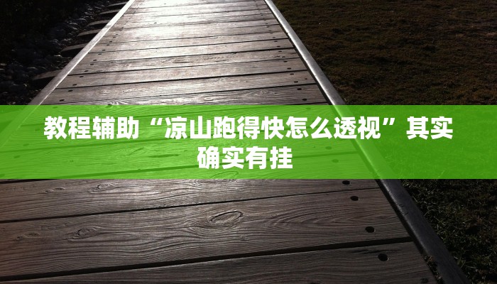 教程辅助“凉山跑得快怎么透视”其实确实有挂 