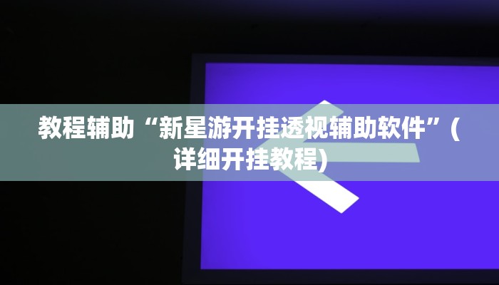 教程辅助“新星游开挂透视辅助软件”(详细开挂教程) 教程辅助“新星游开挂透视辅助软件”(详细开挂教程)