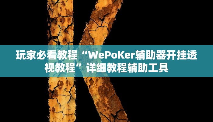 玩家必看教程“WePoKer辅助器开挂透视教程”详细教程辅助工具 玩家必看教程“WePoKer辅助器开挂透视教程”详细教程辅助工具