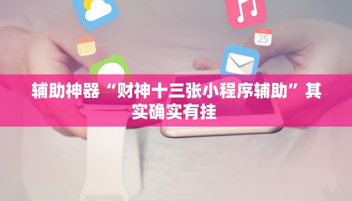 辅助神器“财神十三张小程序辅助”其实确实有挂 辅助神器“财神十三张小程序辅助”其实确实有挂