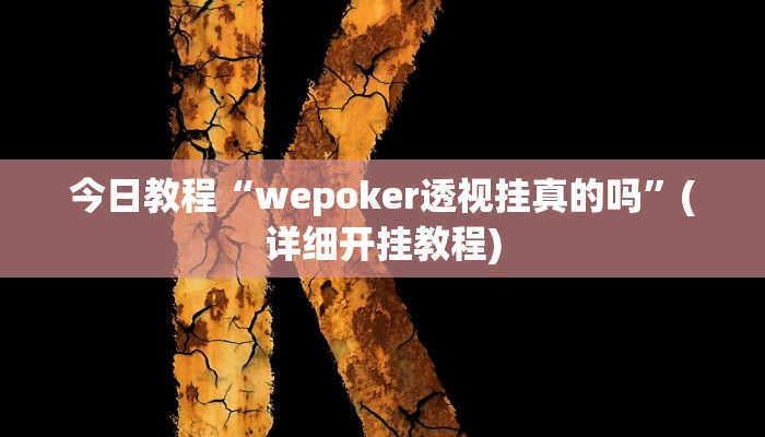 今日教程“wepoker透视挂真的吗”(详细开挂教程) 今日教程“wepoker透视挂真的吗”(详细开挂教程)