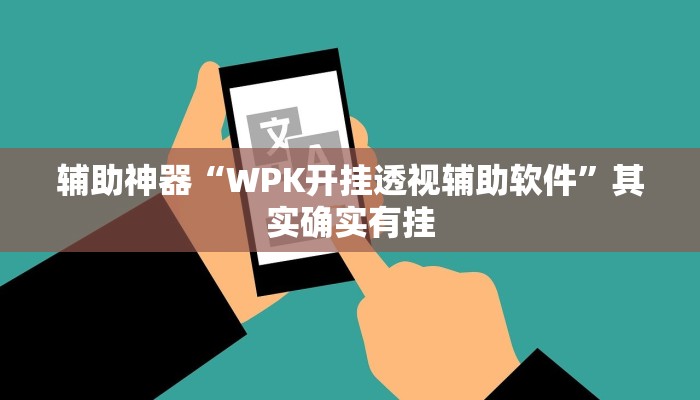 辅助神器“WPK开挂透视辅助软件”其实确实有挂