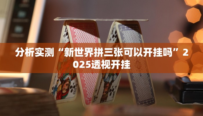 分析实测“新世界拼三张可以开挂吗”2025透视开挂