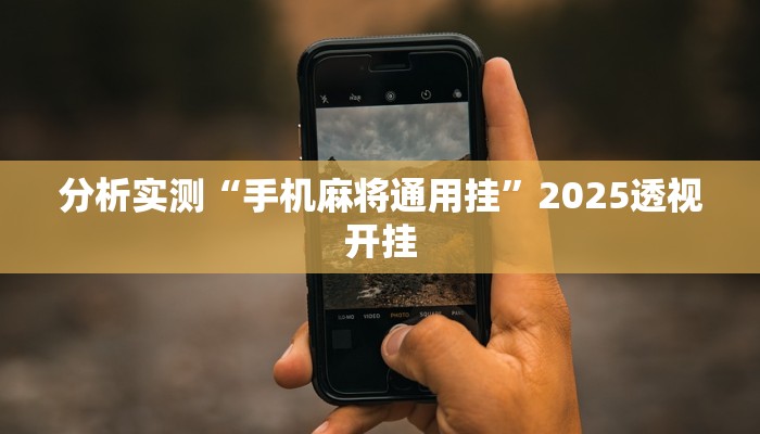分析实测“手机麻将通用挂”2025透视开挂