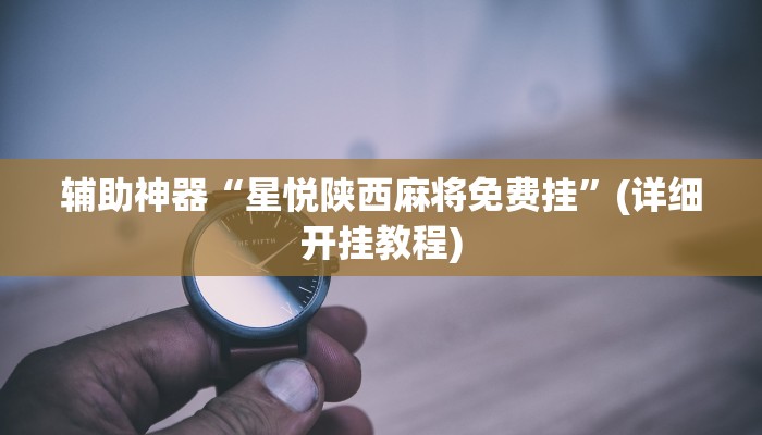 辅助神器“星悦陕西麻将免费挂”(详细开挂教程)