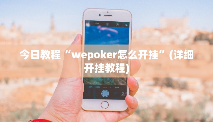 今日教程“wepoker怎么开挂”(详细开挂教程)