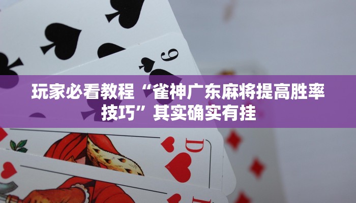 玩家必看教程“雀神广东麻将提高胜率技巧”其实确实有挂 玩家必看教程“雀神广东麻将提高胜率技巧”其实确实有挂