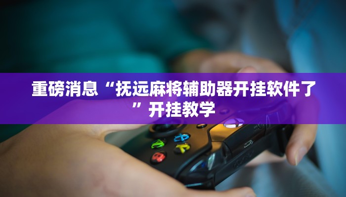重磅消息“抚远麻将辅助器开挂软件了”开挂教学