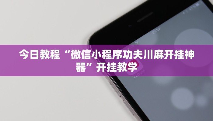 今日教程“微信小程序功夫川麻开挂神器”开挂教学
