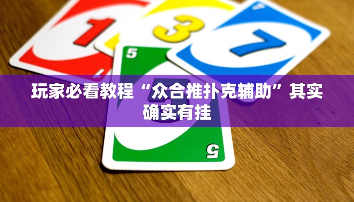玩家必看教程“众合推扑克辅助”其实确实有挂