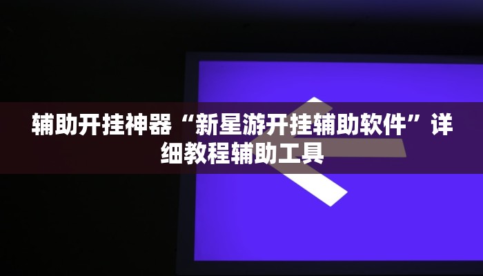 辅助开挂神器“新星游开挂辅助软件”详细教程辅助工具