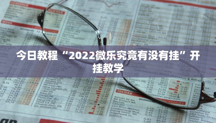 今日教程“2022微乐究竟有没有挂”开挂教学
