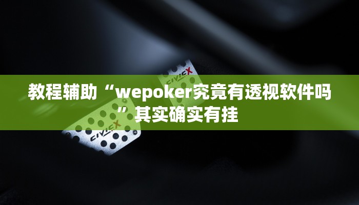 教程辅助“wepoker究竟有透视软件吗”其实确实有挂 教程辅助“wepoker究竟有透视软件吗”其实确实有挂