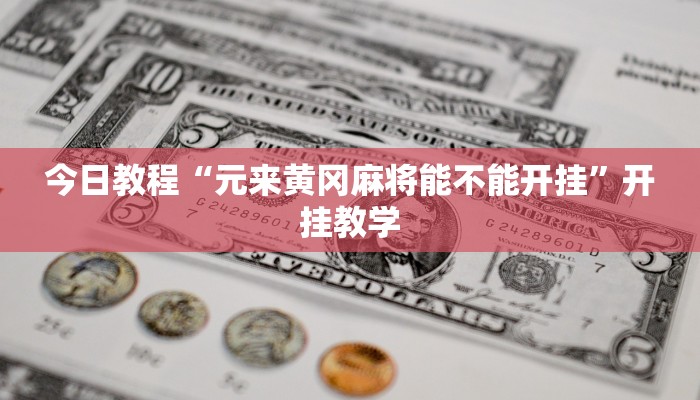 今日教程“元来黄冈麻将能不能开挂”开挂教学